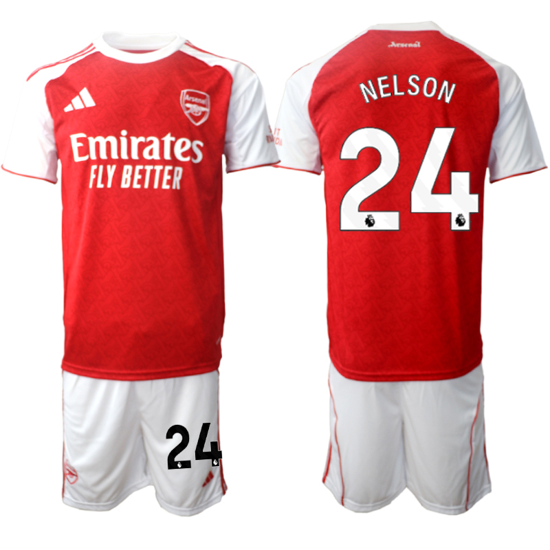 Men 2025-2026 Club Arsenal home red #24 Soccer Jersey 01